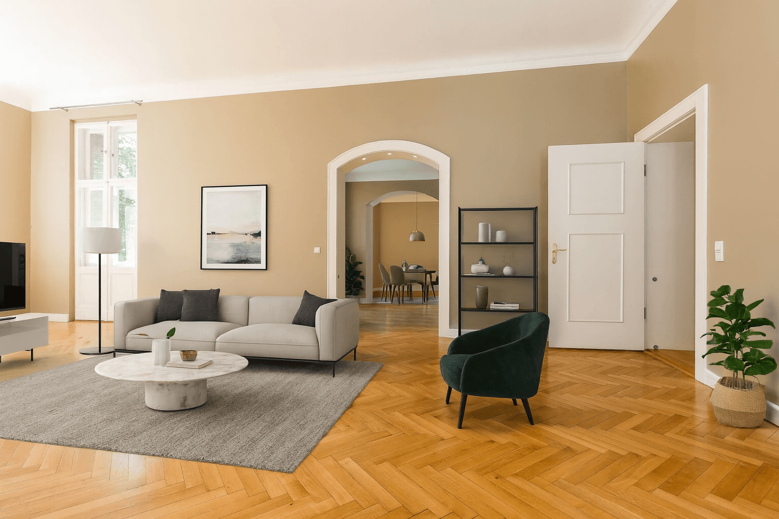 Nachher - Möblierter Raum