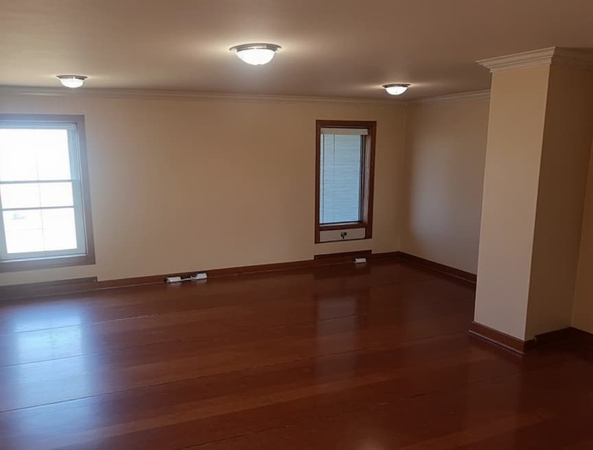 HomestagingKIEin Bild von einer Wohnung mit Schild zum Vermieten