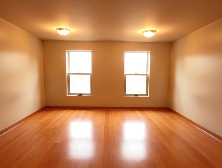 HomestagingKIEin Bild von einer Wohnung mit Schild zum Vermieten