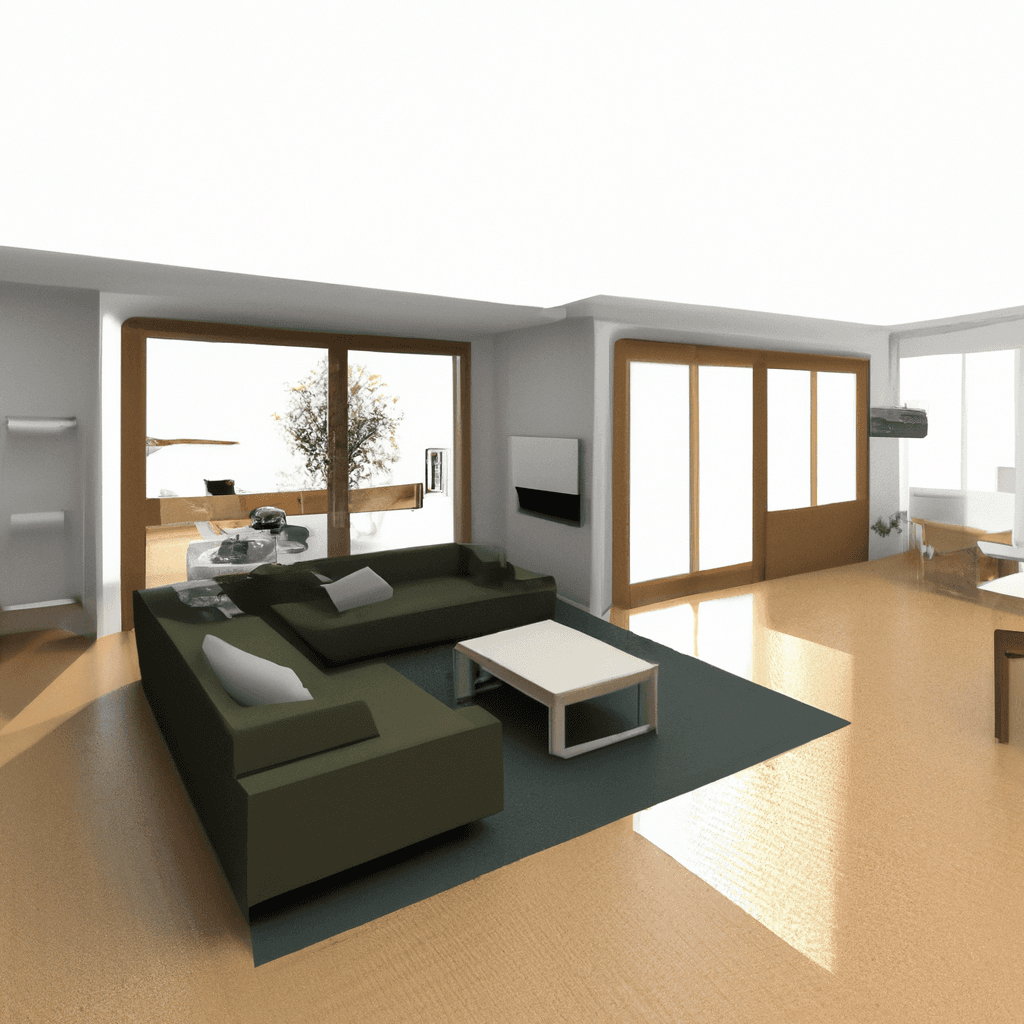 HomestagingKIEine visualisierte Darstellung einer digital eingerichteten Wohnung durch KI