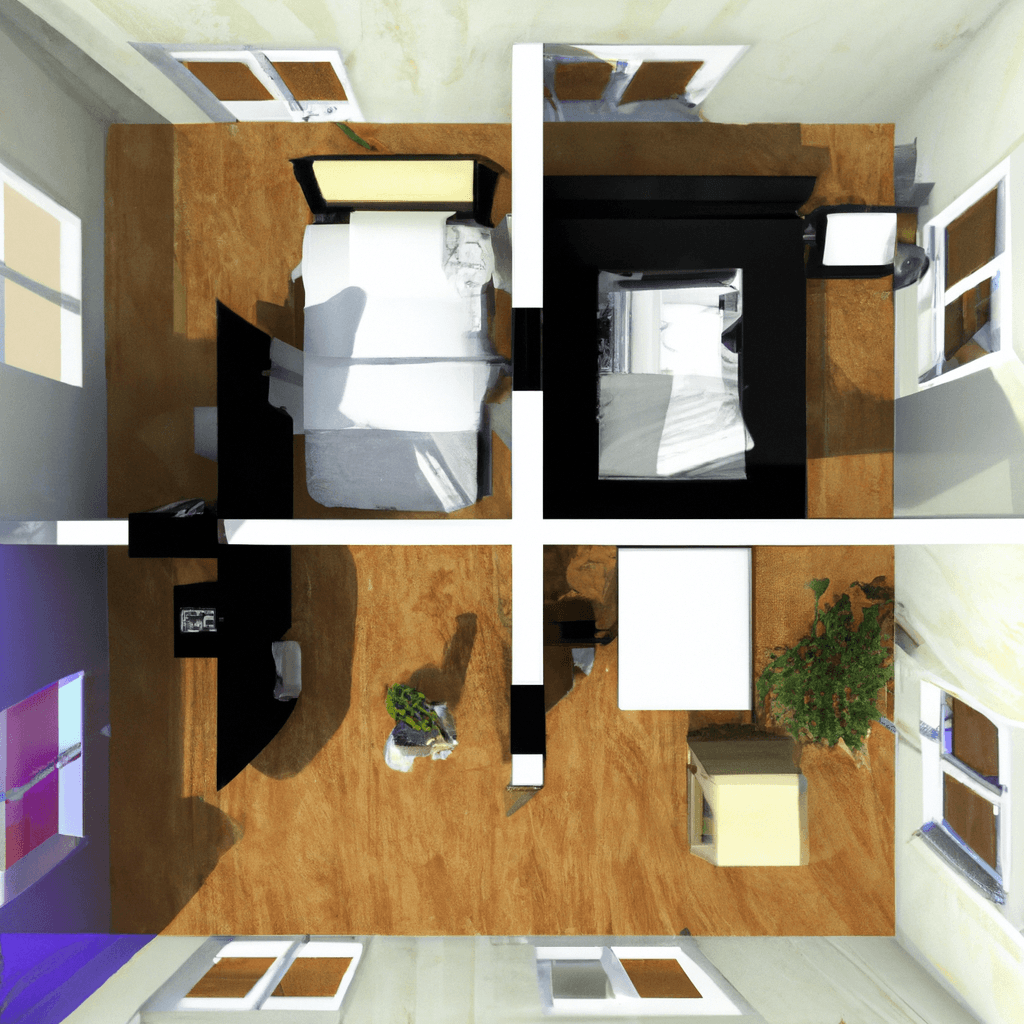 HomestagingKIBild von einer virtuell eingerichteten Wohnung durch KI