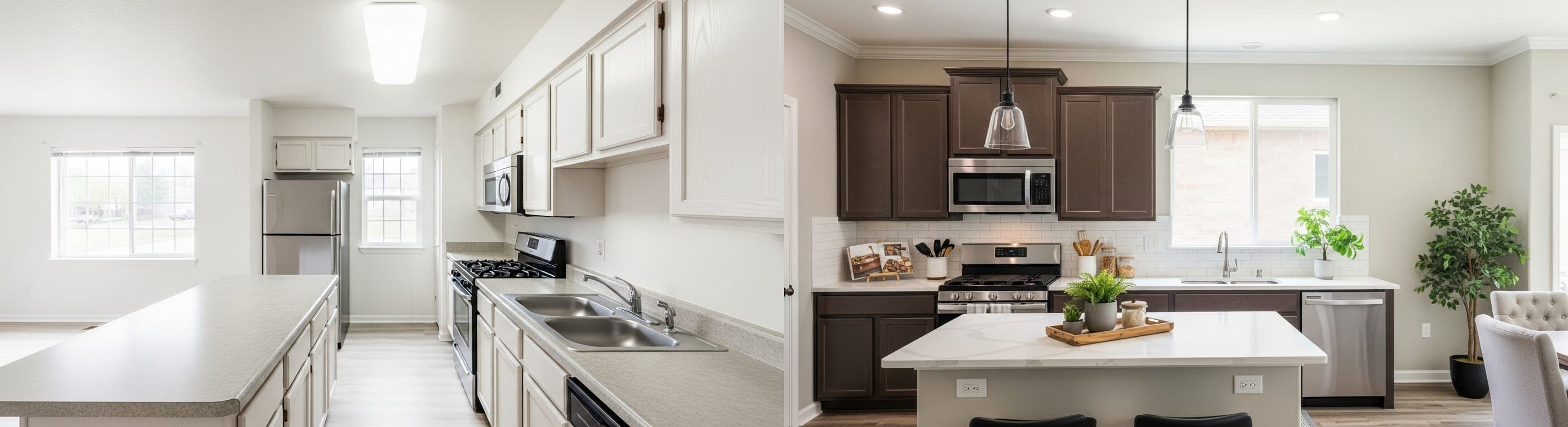 Kitchen: before vs after virtual staging