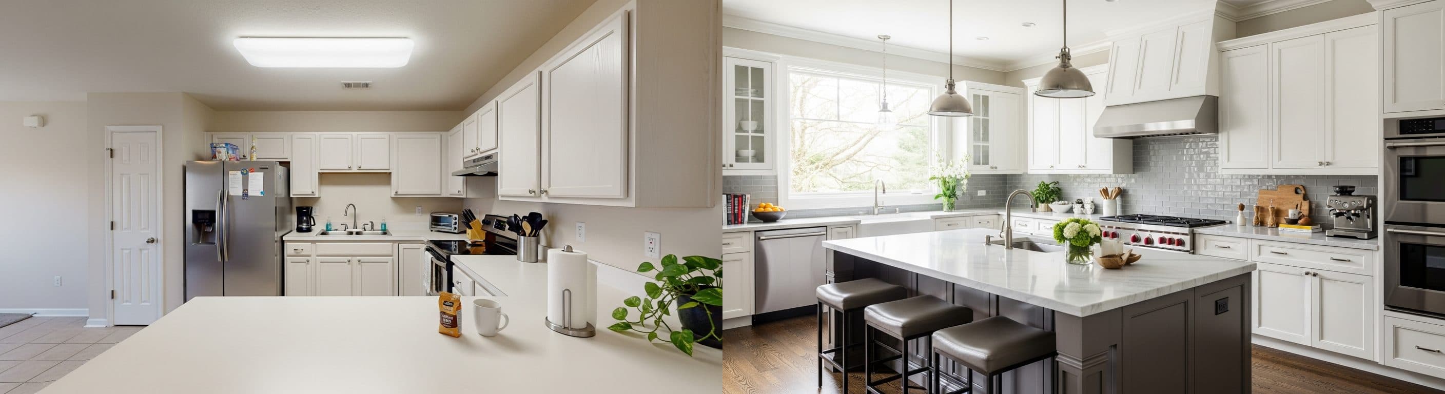 kitchen: before vs after virtual staging