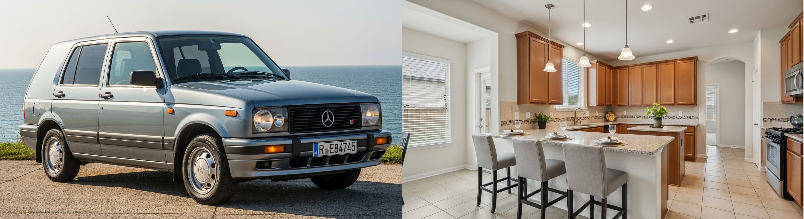 Küche: Vorher vs. nach virtuellem Staging