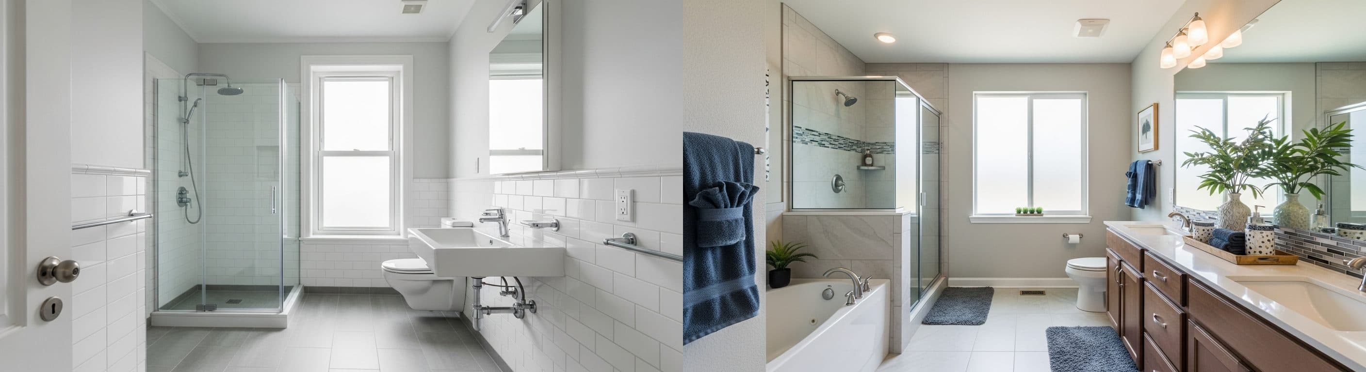 Badezimmer: Vorher vs. Nachher virtuelles Staging