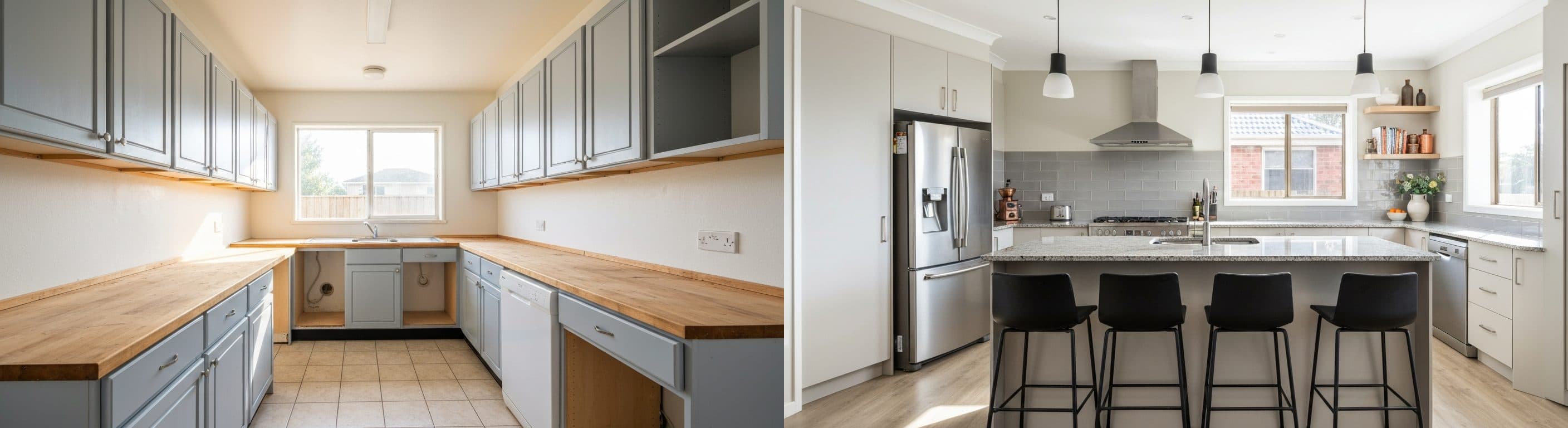 Küche: Vorher vs. Nachher Virtual Staging