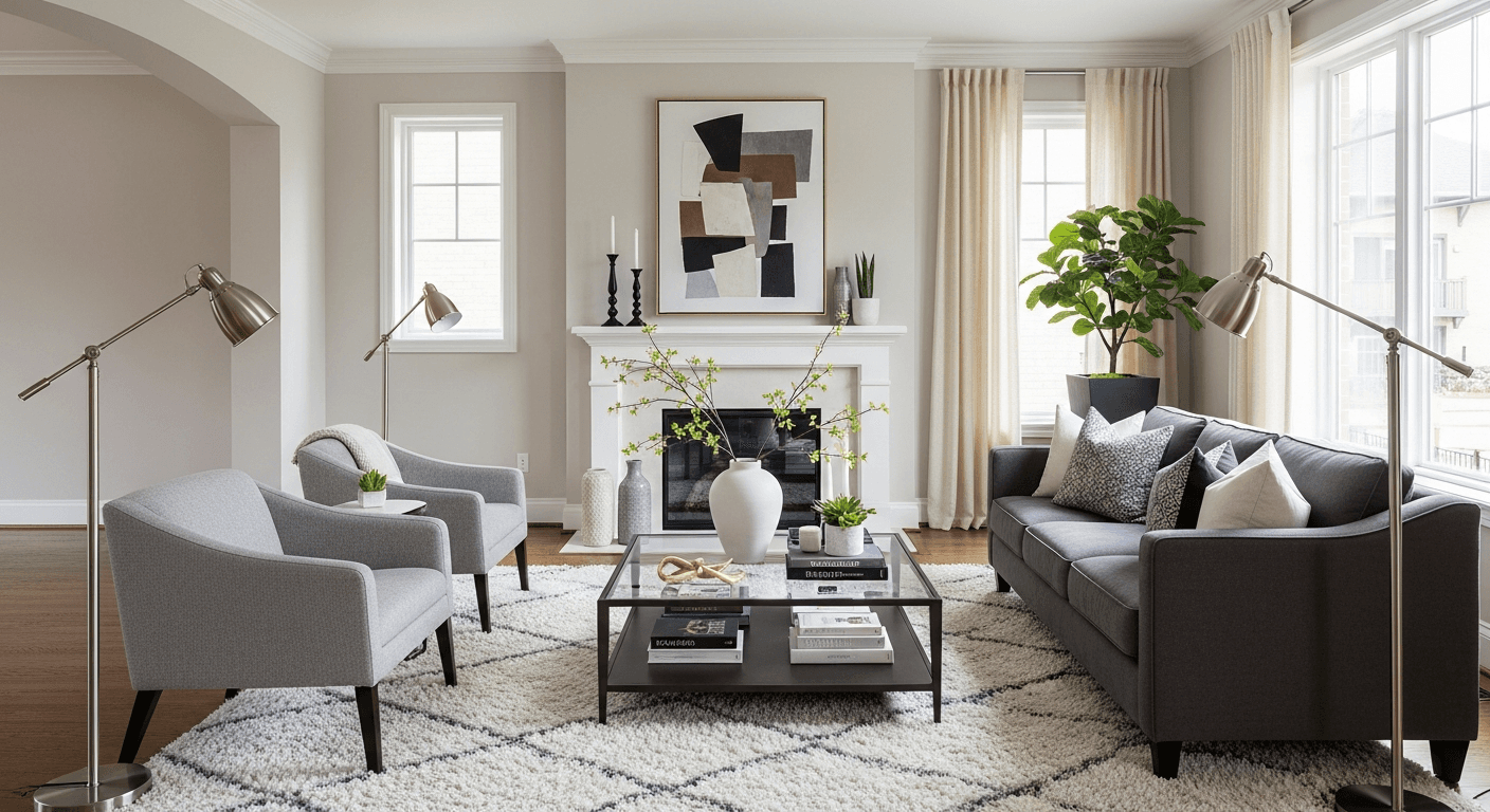 Küche: vor vs. nach virtuellem Staging